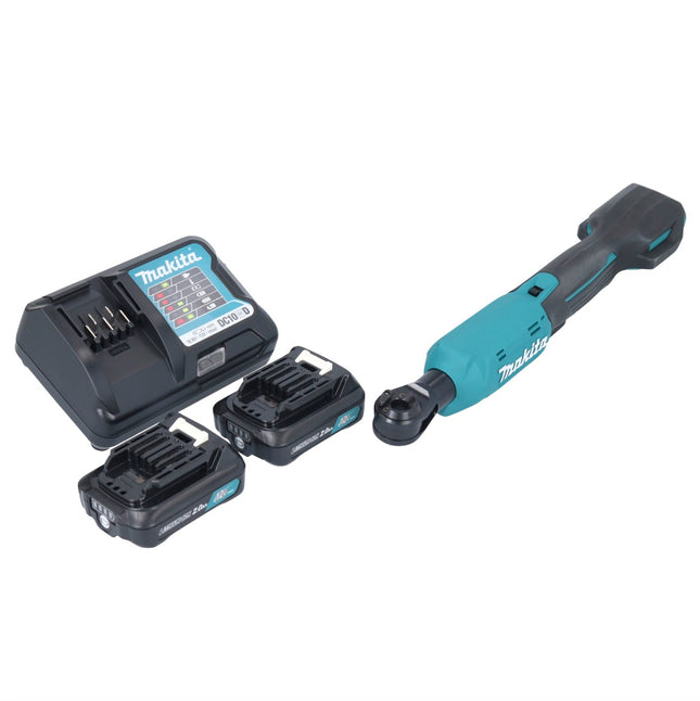 Makita WR 100 DWA cordless ratchet screwdriver 12 V 47.5 Nm 1/4" 3/8" + 2x battery 2.0 Ah + charger