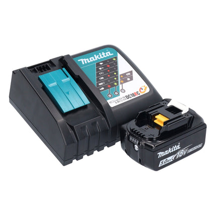 Makita DJV 180 RT1J cordless jigsaw 18 V + 1x rechargeable battery 5.0 Ah + charger + 5-piece jigsaw blade set + Makpac