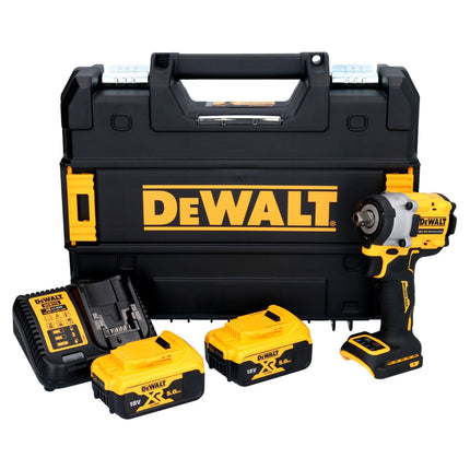 Llave de impacto a batería DeWalt DCF 922 P2 18 V 400 Nm 1/2" sin escobillas + 2x batería 5,0 Ah + cargador + TSTAK