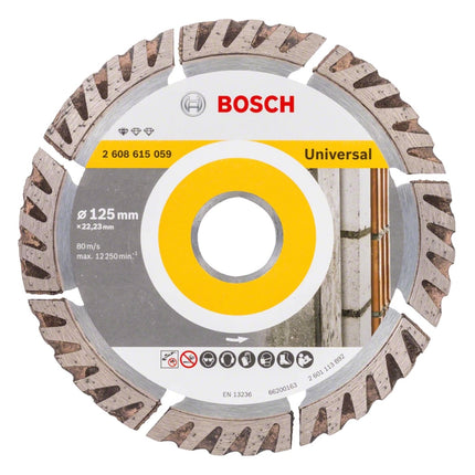 Bosch Standard per disco diamantato universale 125 x 22,23 mm ( 2608615059 ) per calcestruzzo, acciaio-calcestruzzo, mattoni, calce e arenaria