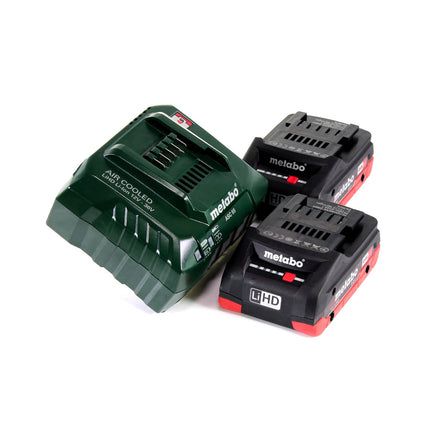 Akumulatorowe nożyce do żywopłotu Metabo AHS 18-55 V 53 cm ( 600463800 ) + 2x akumulator 4,0 Ah + ładowarka