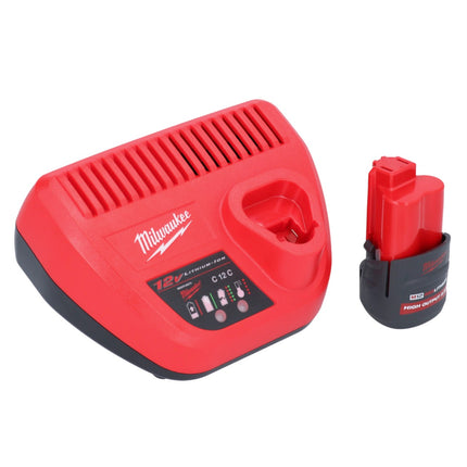 Milwaukee M12 GG-251 cordless grease gun 12 V 562 bar + 1x rechargeable battery 2.5 Ah + charger