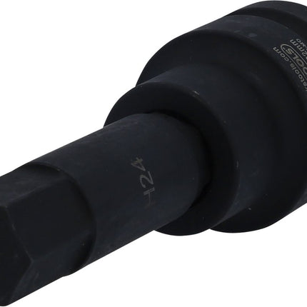 KS TOOLS 1" Kraft-Bit-Stecknuss Innensechskant, lang, 24mm ( 450.0494 ) - Toolbrothers