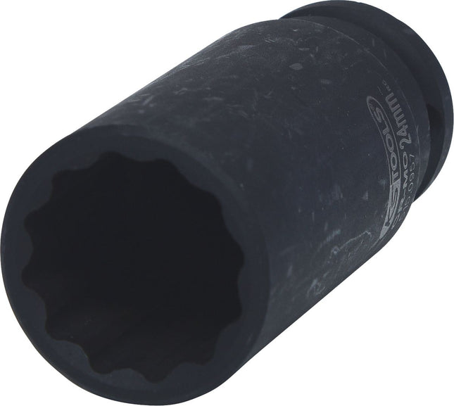 KS TOOLS 1/2' Llave de vaso de impacto de 12 cantos, larga, 24 mm ( 515.0957 )