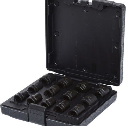 KS TOOLS 1/2' Serie di bussole poligonali p.avvitatori ad impulsi,corte,13pz.10-24mm ( 515.0900 )