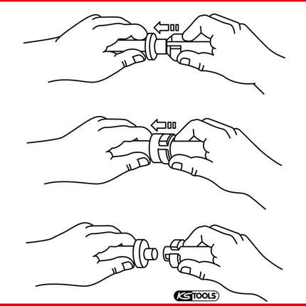 KS TOOLS Leitungsverbinder-Löseclip-Satz für CLIC-Federnverschluß-Leitungskupplungen, 7-tlg ( 115.1089 ) - Toolbrothers