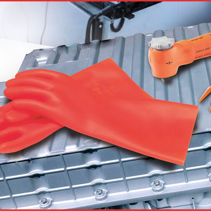 KS TOOLS Elektriker-Schutzhandschuh mit mechanischen und thermischen Schutz, Größe 10, Klasse 2, rot ( 117.0093 )