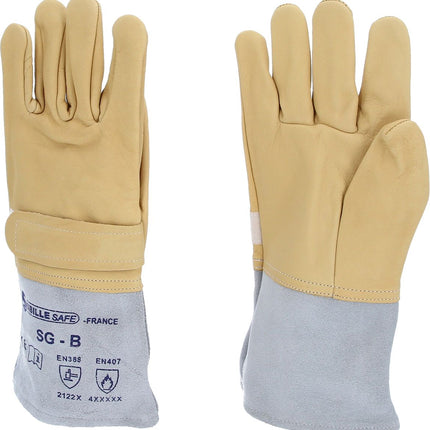 KS TOOLS Guante exterior para guante protector de electricista, tallas 8+9 ( 117.0142 )