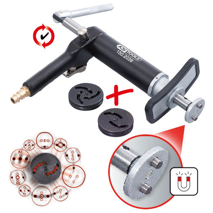 KS TOOLS Dispositivo Di Pressione E Rotazione Universale, Con Vite Di Pressione, 3 pz ( 150.1925 )