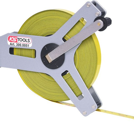 KS TOOLS Rahmenbandmaß mit gelbem Stahlband, 50m ( 300.0051 ) - Toolbrothers