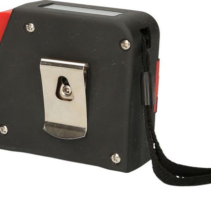 KS TOOLS Elektrisches Bandmaß mit Feststeller und Gürtelclip, digital, 5 m, 19 mm ( 300.1111 ) - Toolbrothers