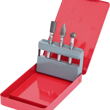 KS TOOLS HM Frässtift-Satz in Stahlblechkassette, 3-tlg ( 515.3203 ) - Toolbrothers