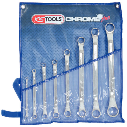 KS TOOLS CHROMEplus Doppel-Ringschlüssel-Satz, gekröpft, 6-tlg ( 518.3120 ) - Toolbrothers