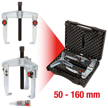 KS TOOLS Juego de extractores universales de cierre rápido, 7 piezas 50-160 mm ( 625.1703 )