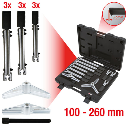 KS TOOLS Universal-Abzieher-Satz, 12-tlg ( 700.1300 )