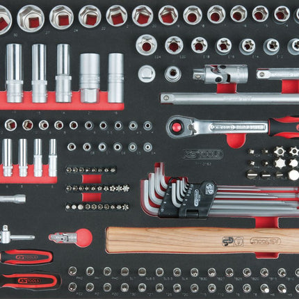 KS TOOLS SCS 1/4"+1/2" Steckschlüssel-Satz, 163-tlg in 1/1 Systemeinlage ( 711.0163 ) - Toolbrothers