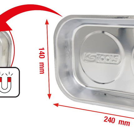 KS TOOLS Edelstahl Magnet-Teller, 140x240mm ( 800.0151 ) - Toolbrothers