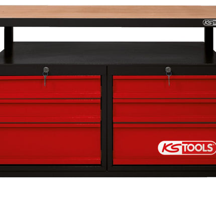 KS TOOLS Werkbank mit 6 Schubladen, H840xB1200xT600mm ( 865.0004 )