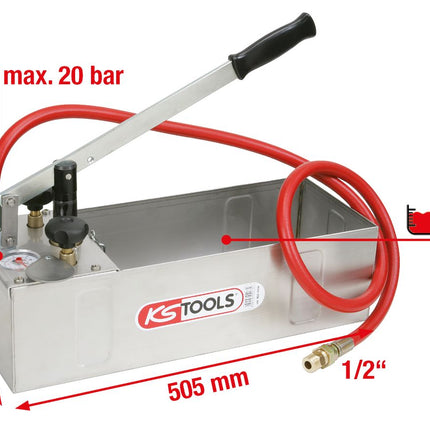 KS TOOLS Edelstahl Druck-Prüfpumpe, 12 Liter ( 902.2004 ) - Toolbrothers