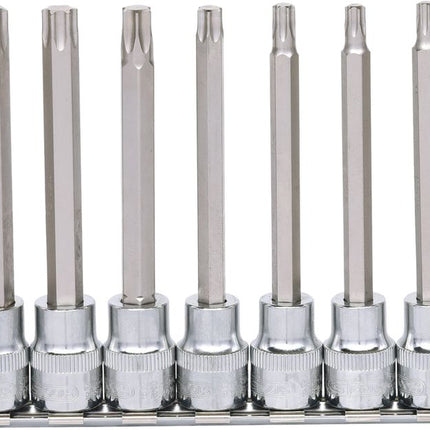 KS TOOLS 3/8" CHROMEplus Bit-Stecknuss-Satz Torx, lang, 9-tlg T20-T60 ( 918.1550 ) - Toolbrothers