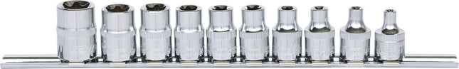 KS TOOLS 3/8" CHROMEplus Torx-E Stecknuss-Satz, 10-tlg ( 918.3955 ) - Toolbrothers