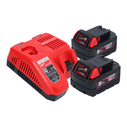 Milwaukee M18 SAL2-502 Foco de construcción sin cable 18 V 2800 lm + 2x batería recargable 5,0 Ah + cargador