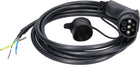 KS TOOLS Cable de carga efuturo, forma recta, extremo libre a enchufe de tipo 2 para conexión a una caja de pared, monofásico, hasta 7,4 kW, 32 A, 230 V, Modo 3, 5 metros ( 117.7255 )