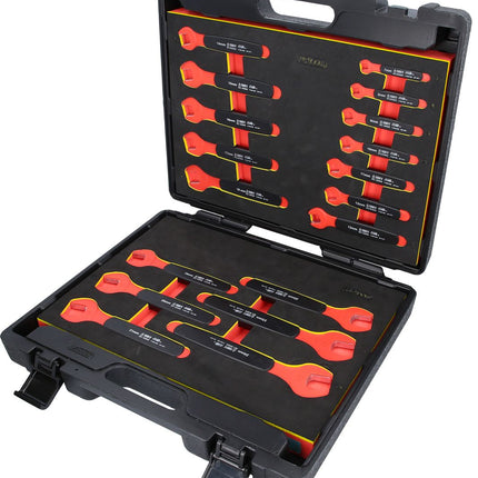 KS TOOLS Maulschlüssel-Satz mit Schutzisolierung, 18-tlg ( 118.1500 ) - Toolbrothers
