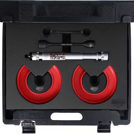 KS TOOLS Audi und Seat Teleskop-Centerspanner-Satz für innenliegende Federn, 11-tlg ( 500.8765 ) - Toolbrothers