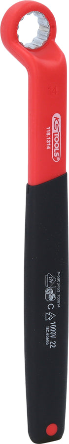 KS TOOLS Llave de estrella aislada, acodada, 14 mm ( 118.1314 )