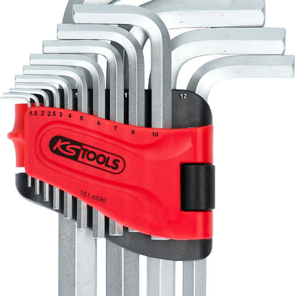 KS TOOLS Innensechskant-Winkelstiftschlüssel-Satz, im Klapphalter,14-tlg1,5-19mm ( 151.4590 )