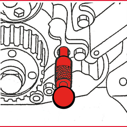 KS TOOLS Serie di utensili per messa in fase motore per Fiat / Iveco, 5 pz ( 400.0400 )