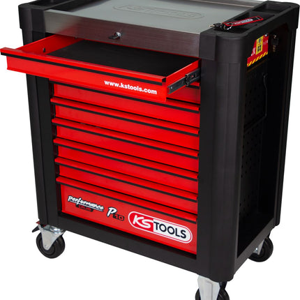 KS TOOLS Performanceplus Werkstattwagen-Satz P10 mit 399 Werkzeugen für 6 Schubladen ( 810.6399 ) - Toolbrothers