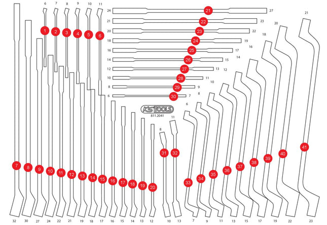 KS TOOLS Inserto de gomaespuma vacío para 811.2041 ( 811.2041-97 )