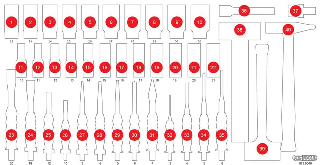 KS TOOLS Inserto de gomaespuma para 813.0040 ( 813.0040-97 )