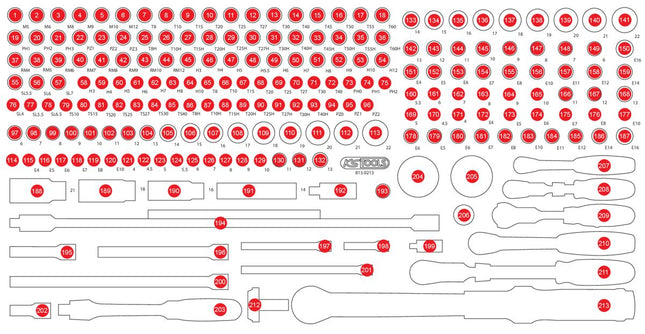 KS TOOLS Inserto de gomaespuma para 813.0213 ( 813.0213-97 )