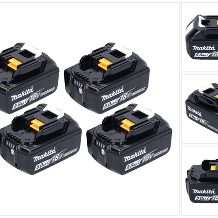 Makita battery set 4x BL 1850 B 18 V 5.0 Ah / 5000 mAh Li-Ion battery ( 4x 197280-8 )