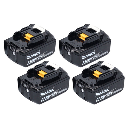 Makita battery set 4x BL 1850 B 18 V 5.0 Ah / 5000 mAh Li-Ion battery ( 4x 197280-8 )