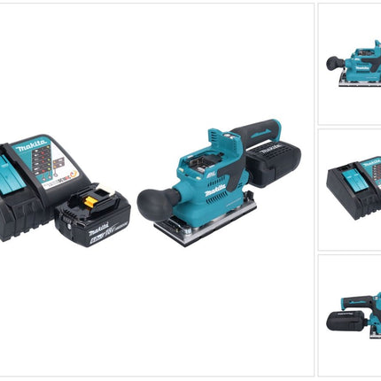 Makita DBO 382 RG1 Akku Schwingschleifer 18 V 93 x 185 mm Brushless + 1x Akku 6,0 Ah + Ladegerät