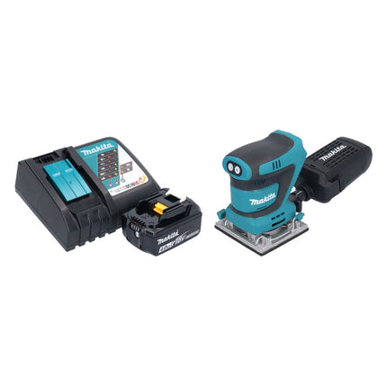 Levigatrice vibrante a batteria Makita DBO 484 RM1 18 V 112 x 102 mm + 1x batteria 4,0 Ah + caricabatterie