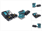 Levigatrice vibrante a batteria Makita DBO 484 RT 18 V 112 x 102 mm + 2x batteria 5,0 Ah + caricabatterie