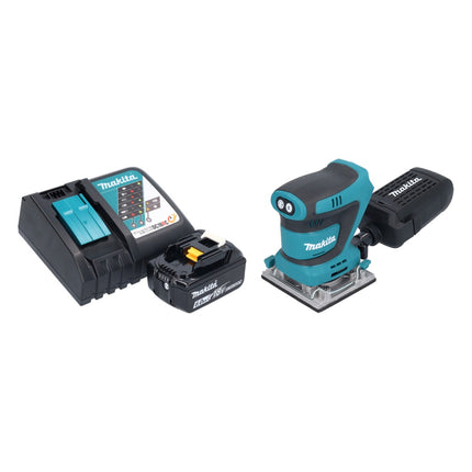 Levigatrice vibrante a batteria Makita DBO 484 RG1 18 V 112 x 102 mm + 1x batteria 6,0 Ah + caricabatterie