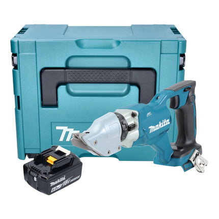 Tijeras de hojalata para batería Makita DJS 200 G1J 18 V 2,0 mm sin escobillas + 1x batería 6,0 Ah + Makpac - sin cargador