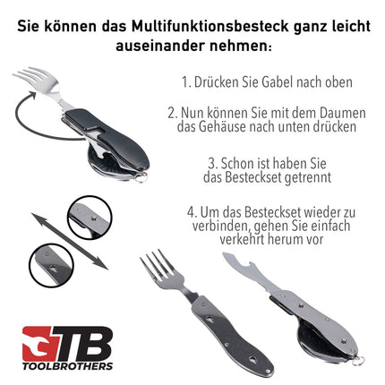 Toolbrothers Fan lunch box in valigetta rigida in acciaio inox 2 livelli coperchio in bambù 1340 ml + borraccia in acciaio inox 600 ml + posate multifunzione 4 in 1