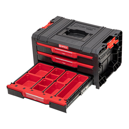 Qbrick System PRO Cajón 3 Caja de herramientas 2.0 Expert apilable 450 x 310 x 244 mm 3x 4,5 l IP54 con tres cajones 21 embutidos