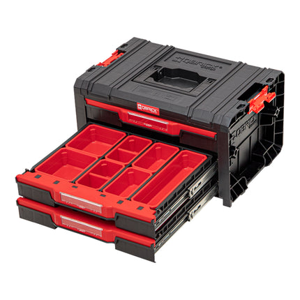 Qbrick System PRO Cajón 3 Caja de herramientas 2.0 Expert apilable 450 x 310 x 244 mm 3x 4,5 l IP54 con tres cajones 21 embutidos