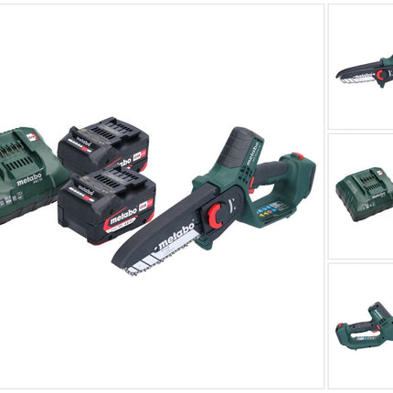 Metabo MS 18 LTX 15 sega da potatura a batteria 18 V 15 cm 5 m/s + 2x batteria ricaricabile 4,0 Ah + caricatore