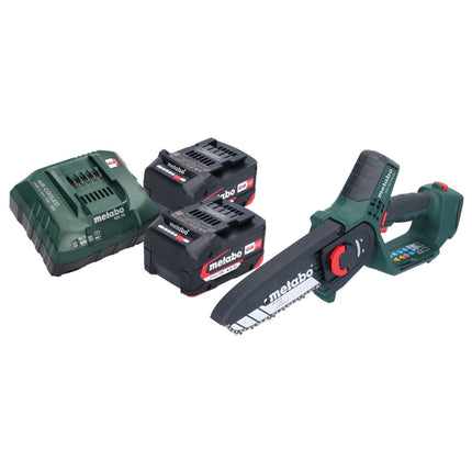 Metabo MS 18 LTX 15 sega da potatura a batteria 18 V 15 cm 5 m/s + 2x batteria ricaricabile 4,0 Ah + caricatore