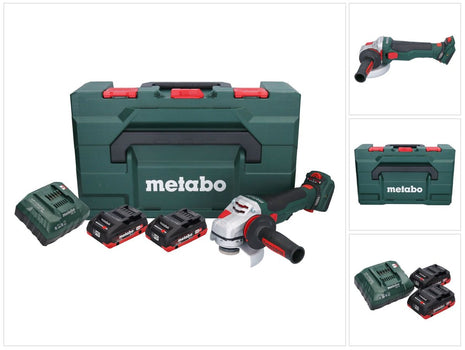 Metabo WVB 18 LTX BL 15-125 Smerigliatrice angolare rapida a batteria 18 V 125 mm senza spazzole + 2x batteria ricaricabile 4,0 Ah + caricatore + metaBOX