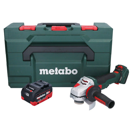 Metabo WVB 18 LTX BL 15-125 Quick amoladora angular sin cable 18 V 125 mm sin escobillas + 1x batería recargable 5,5 Ah + metaBOX - sin cargador